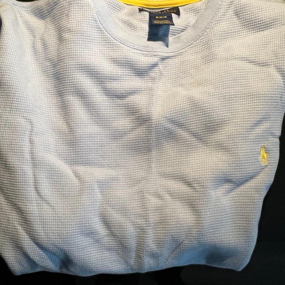 Medium Mens Polo Long Sleeve Shirt